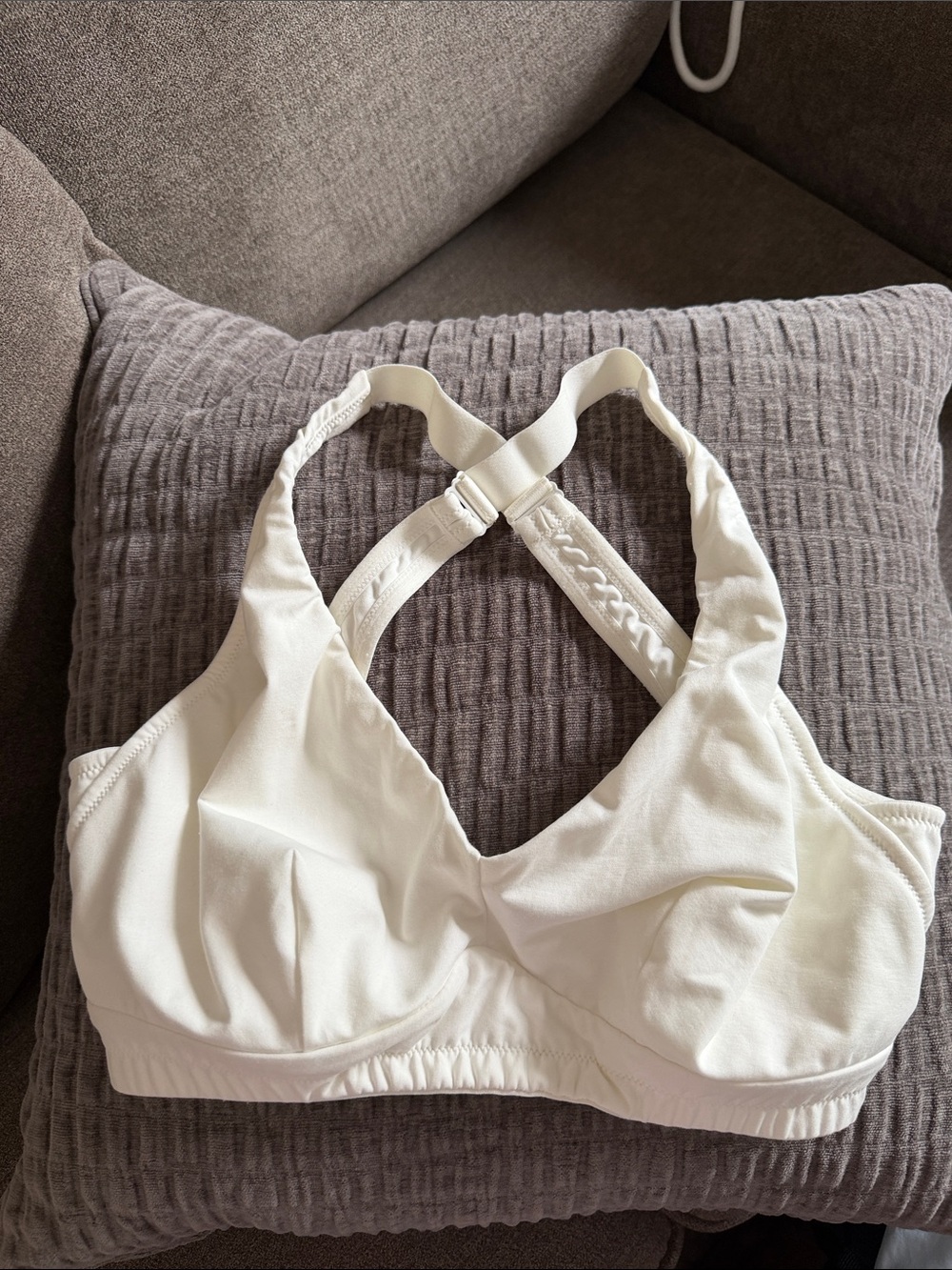 Cosabella Cream Wireless Crossover Sports Bra